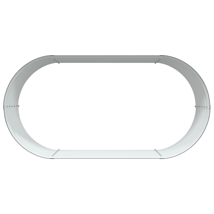 Letto da Giardino Rialzato Marrone 160x80x44 cm in Acciaio Galvanizzato