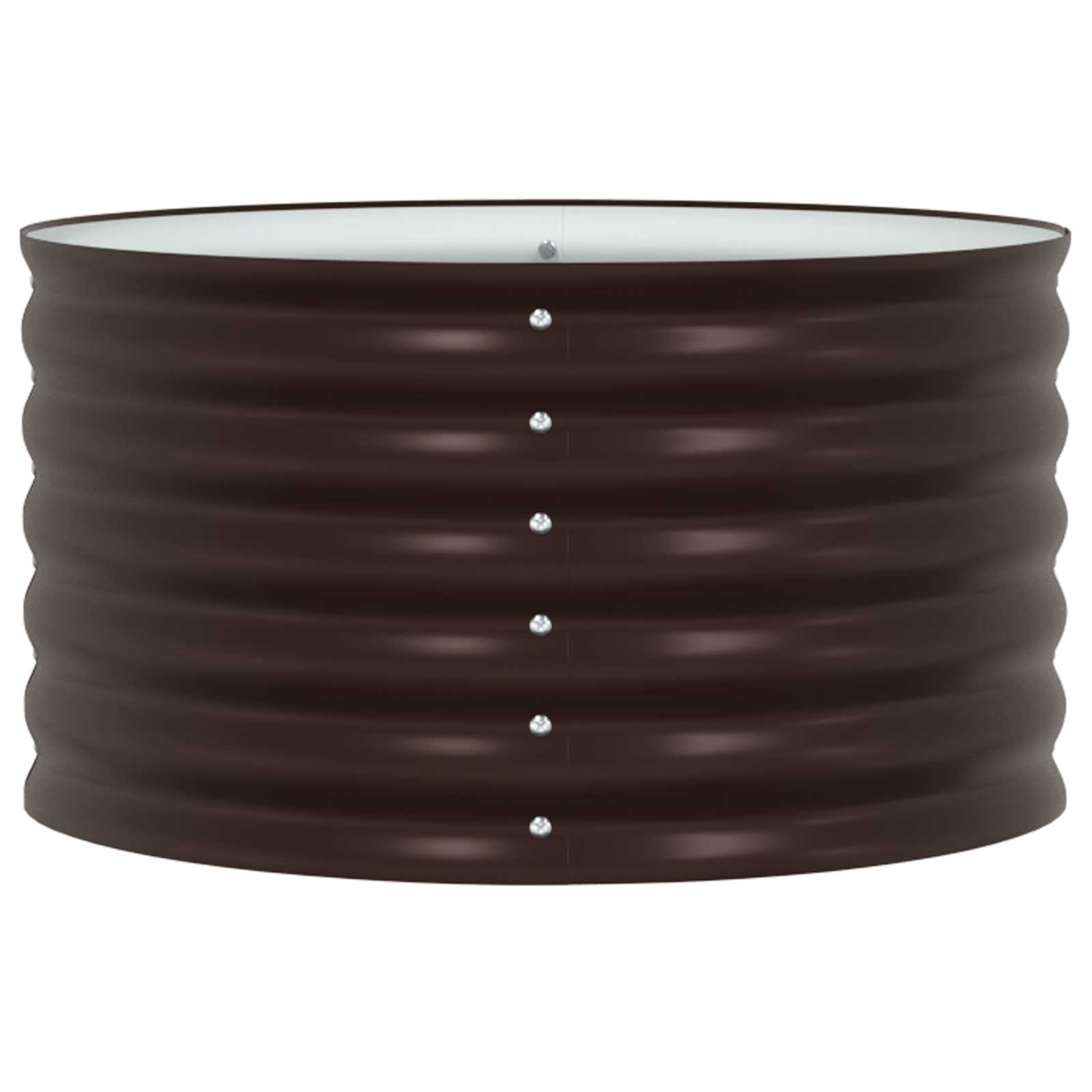 Letto da Giardino Rialzato Marrone 80x80x44 cm in Acciaio Galvanizzato