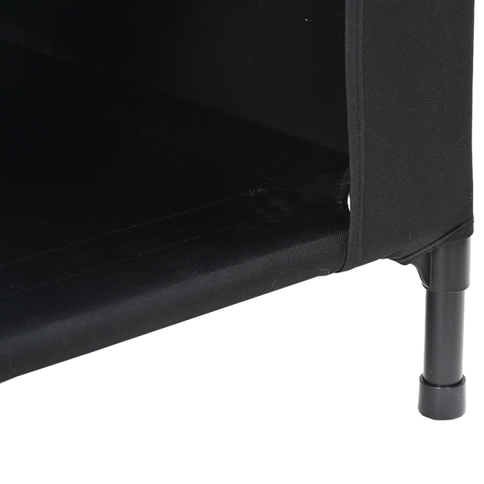 Casa per Cani Nera in Tessuto Oxford e Acciaio