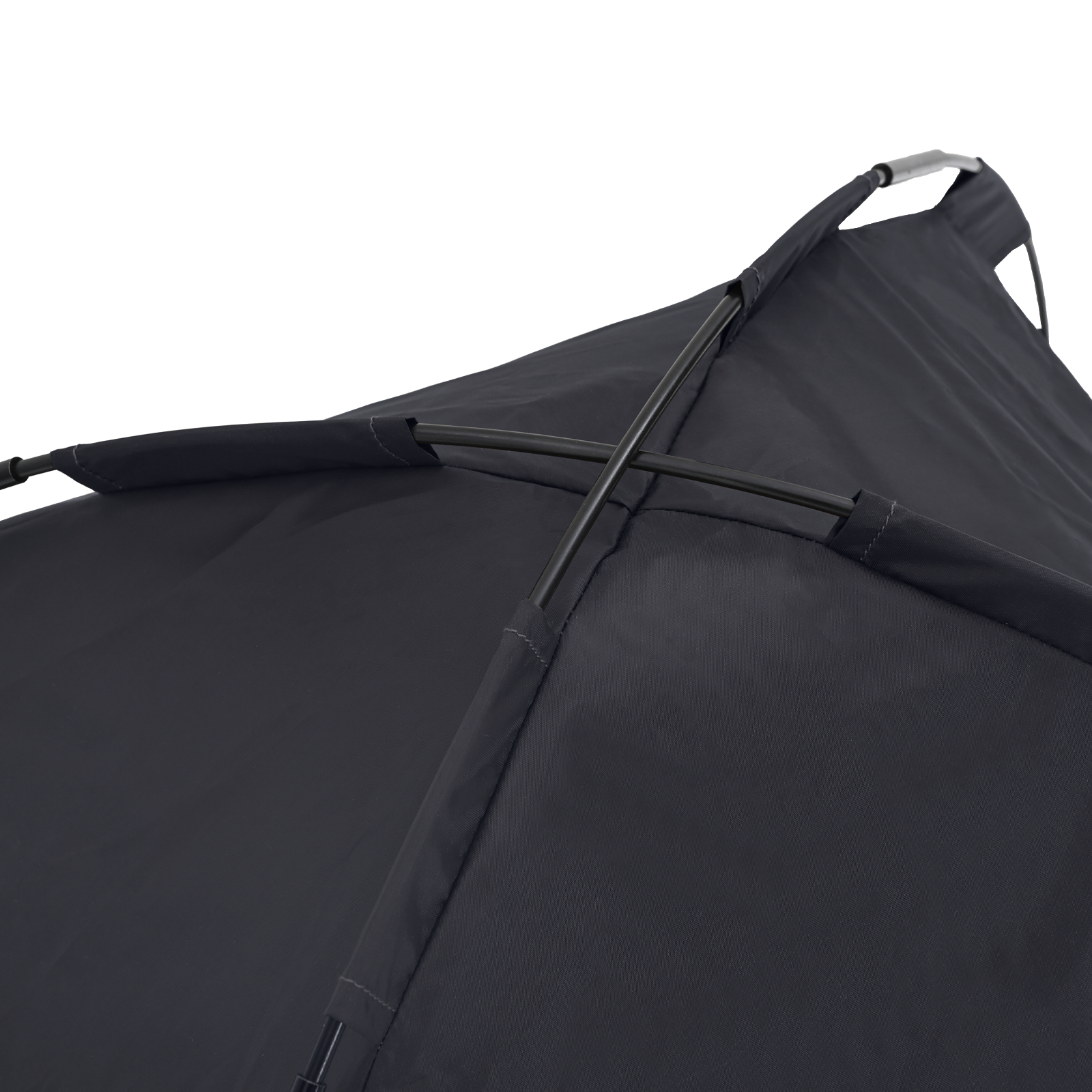 Letto Rialzato per Cani con Copertura Rimovibile Nero XL Acciaio