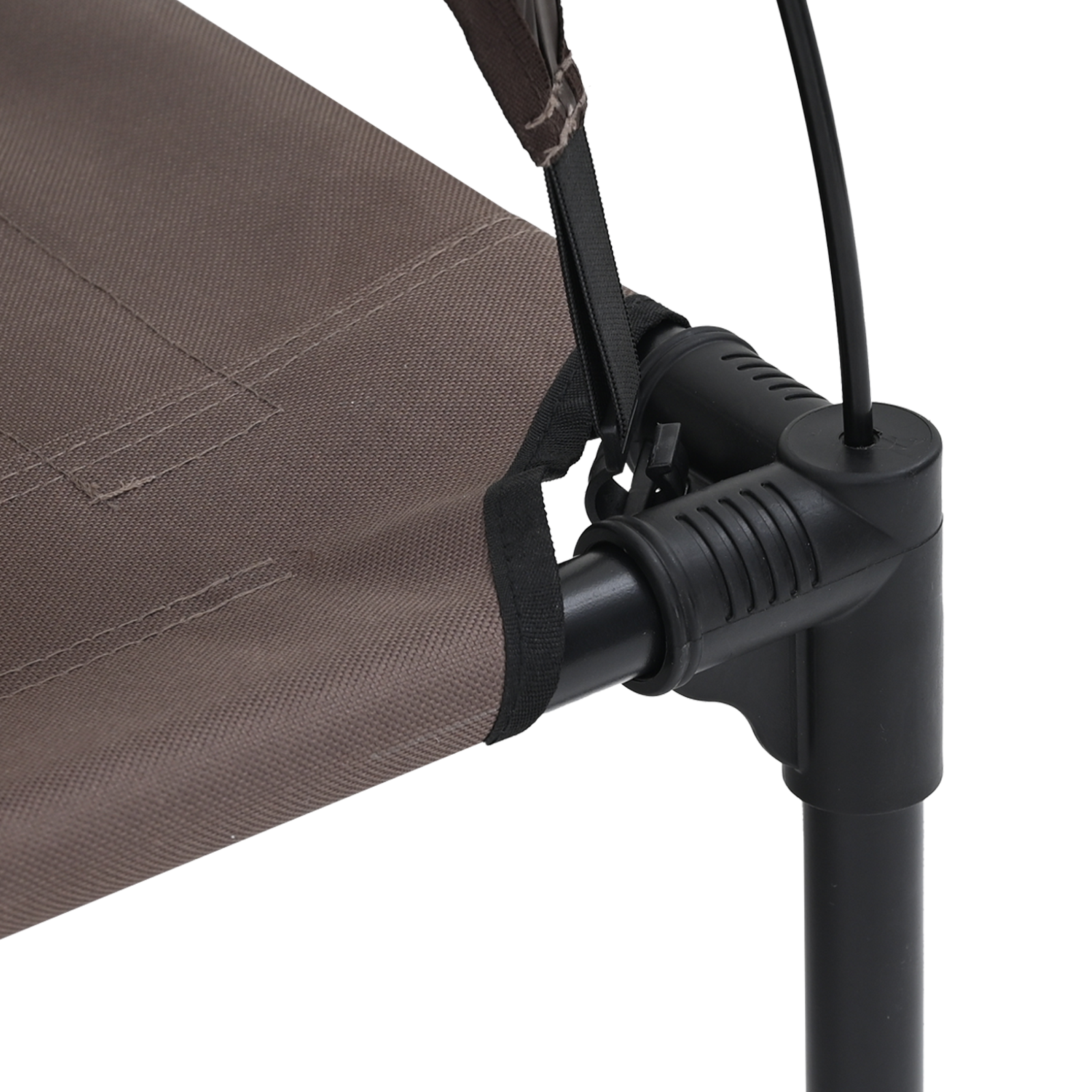 Letto Alto per Cani con Copertura Rimovibile Marrone S Acciaio