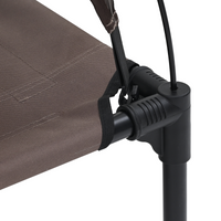 Letto Alto per Cani con Copertura Rimovibile Marrone S Acciaio