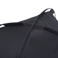 Letto Rialzato per Cani con Tettoia Rimovibile Nero XL Acciaio