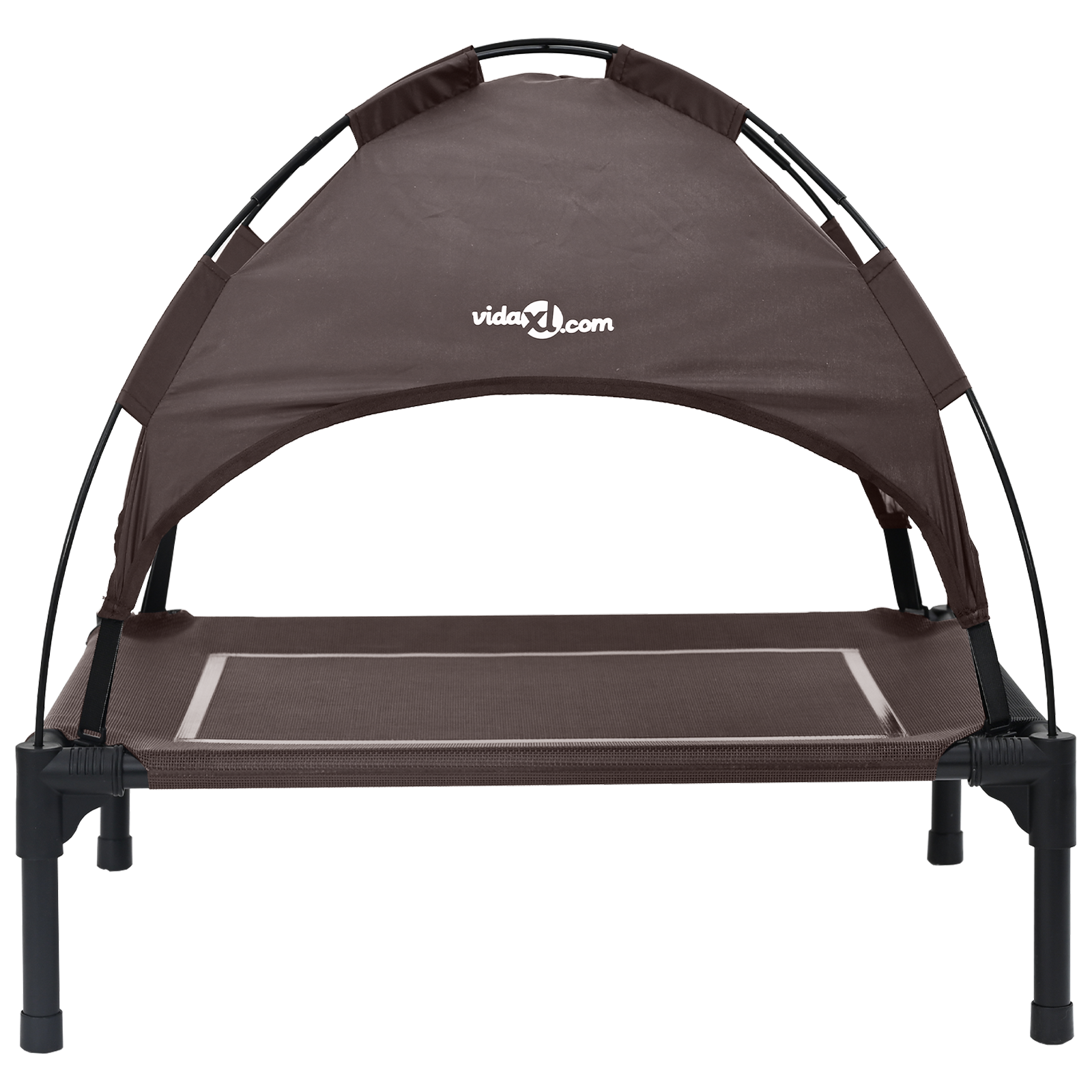 Letto per cani rialzato con copertura removibile Marrone S Acciaio