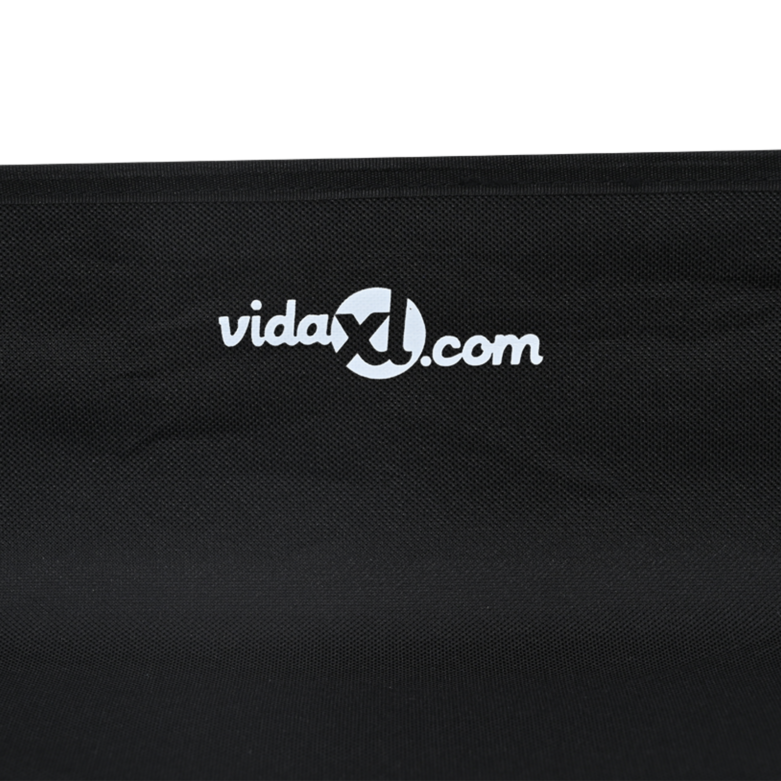 Letto Rialzato per Cani Nero in Tessuto e Metallo