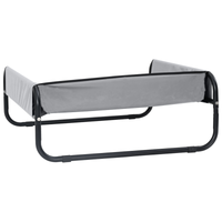 Letto per Cani Elevato Grigio Chiaro in Tessuto Oxford ML e Acciaio