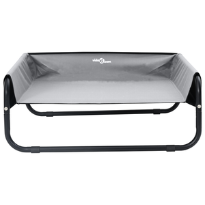 Letto per Cani Elevato Grigio Chiaro in Tessuto Oxford ML e Acciaio