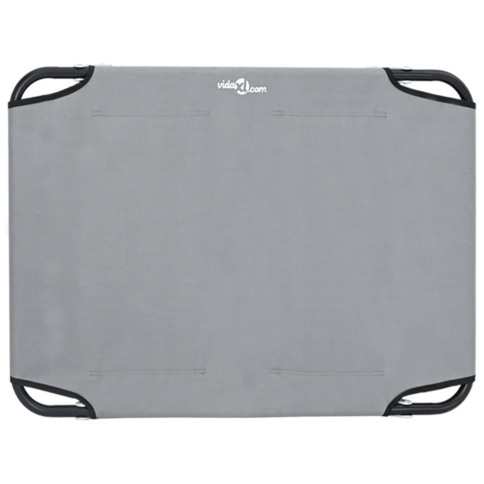 Letto Pieghevole Grigio Chiaro per Cani M in Tessuto Oxford e Acciaio