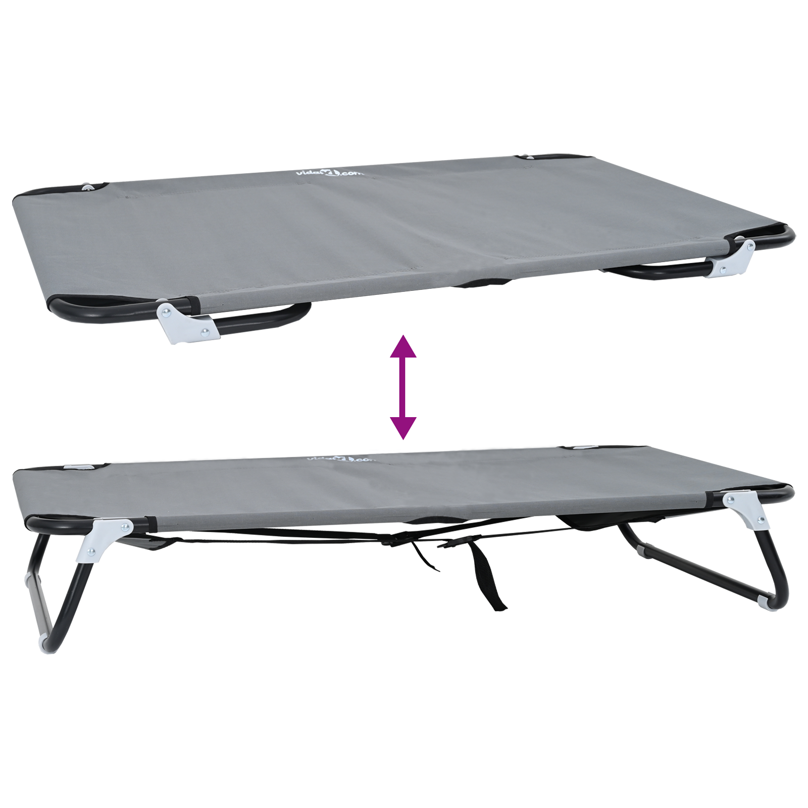 Letto per Cane Pieghevole Grigio Chiaro