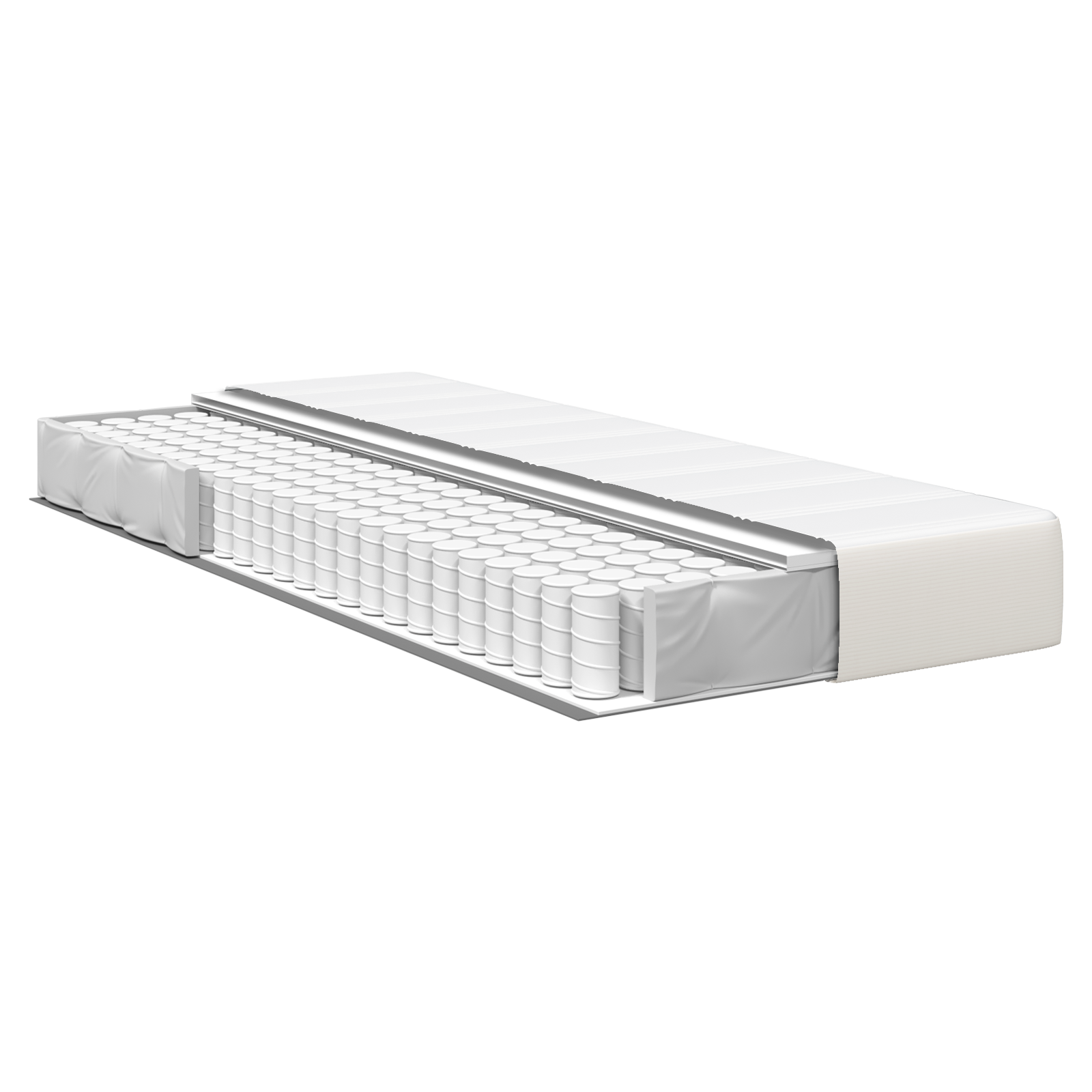 Materasso a Molle Insacchettate  Crema Medio 90x200x20 cm in Tessuto