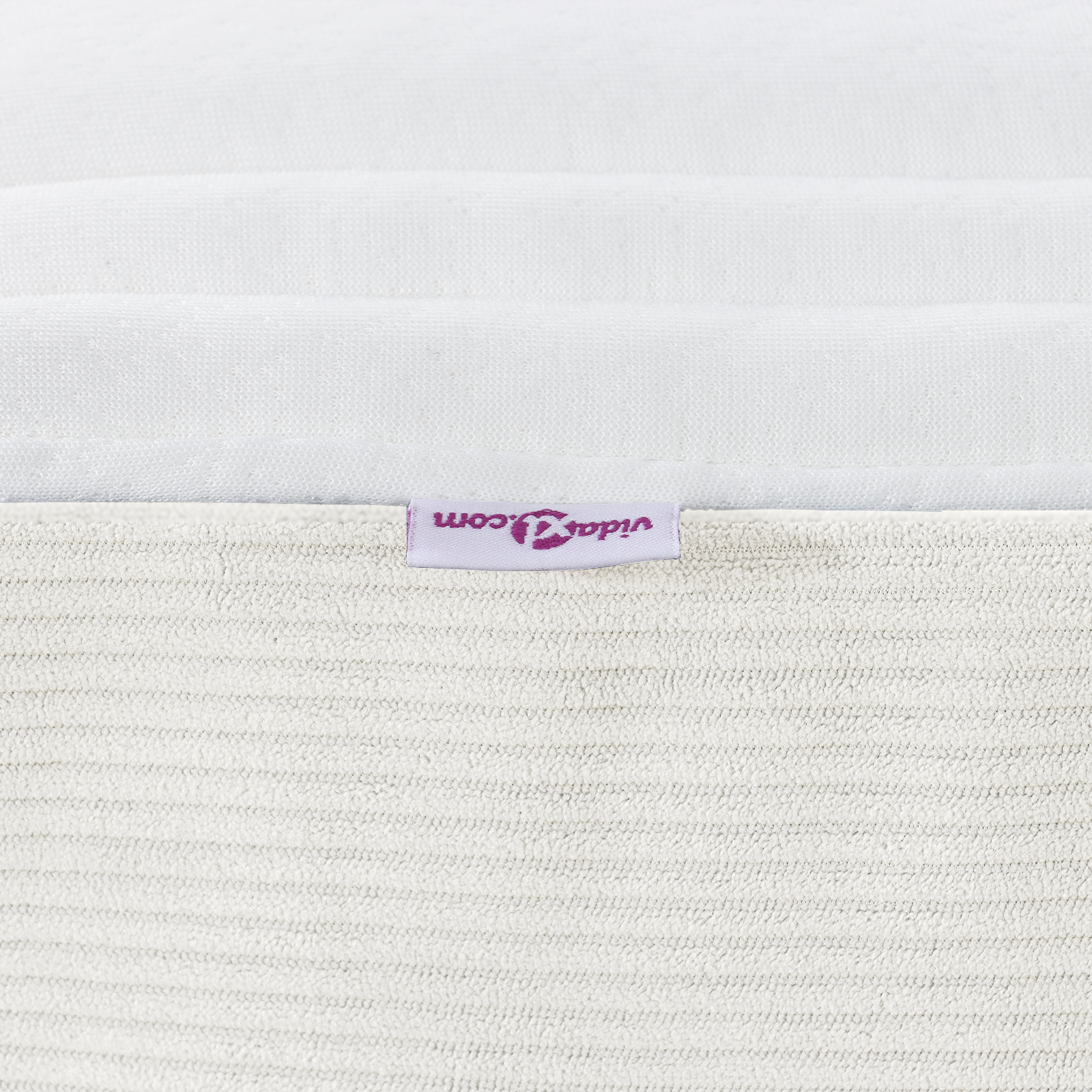 Materasso a molle insacchettate  Crema Medio 160x200x20 cm Tessuto