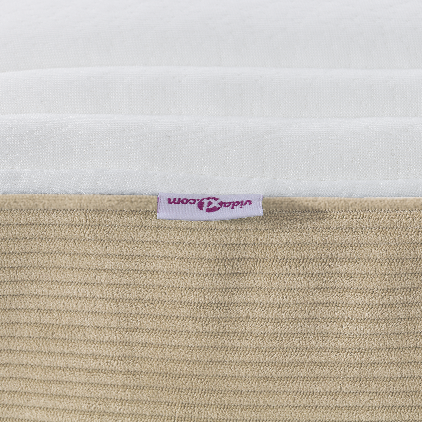 Materasso a Molle Pocket  Verde Chiaro Grigio Medio 160x200x20 cm Tessuto