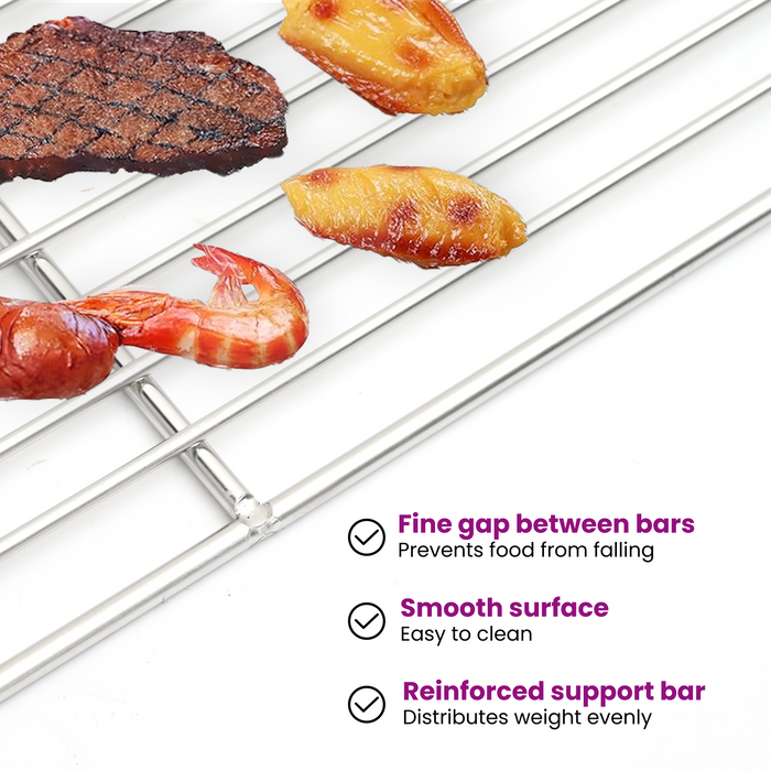 Griglia BBQ  Rettangolare 40x35 cm in Acciaio Inossidabile 304