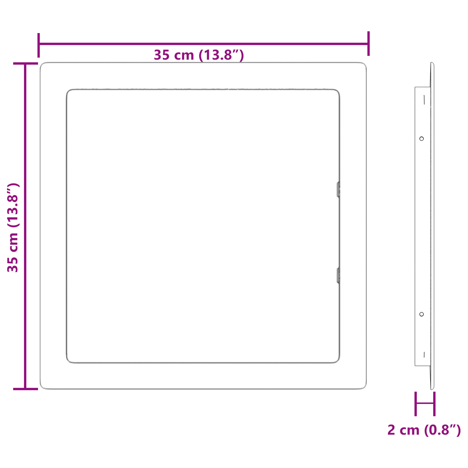 Pannello di Accesso Bianco in Plastica ABS