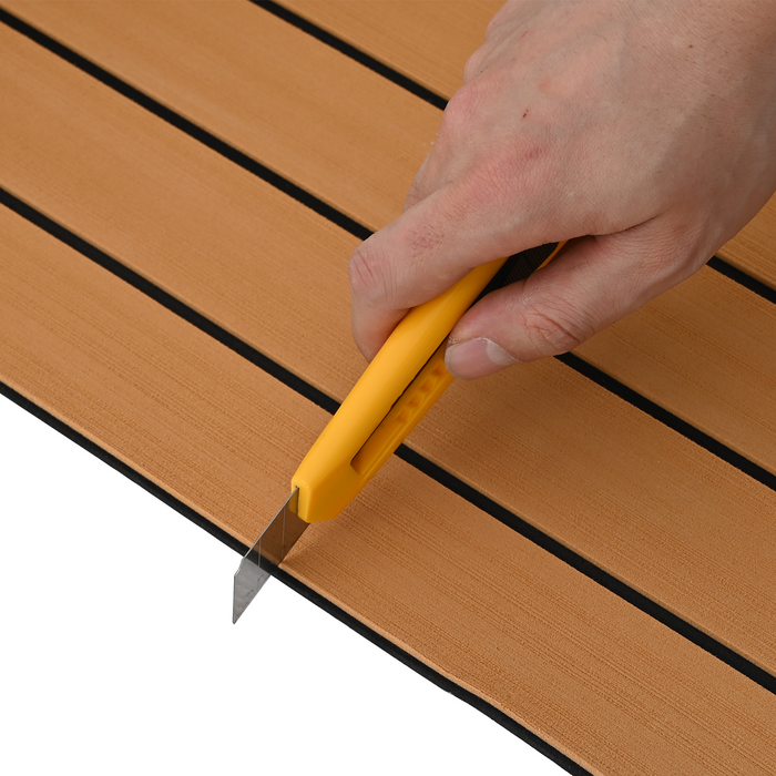 Pavimento per barche autoadesivo Marrone e Nero 240x90 cm Schiuma EVA