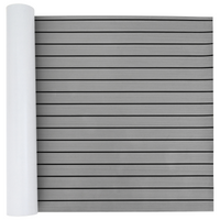Pavimentazione barche autoadesiva grigio chiaro e nero 240x90 cm EVA Foam