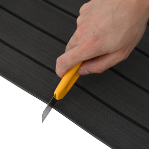 Pavimento per barche autoadesivo grigio scuro e nero 240x90 cm EVA Foam