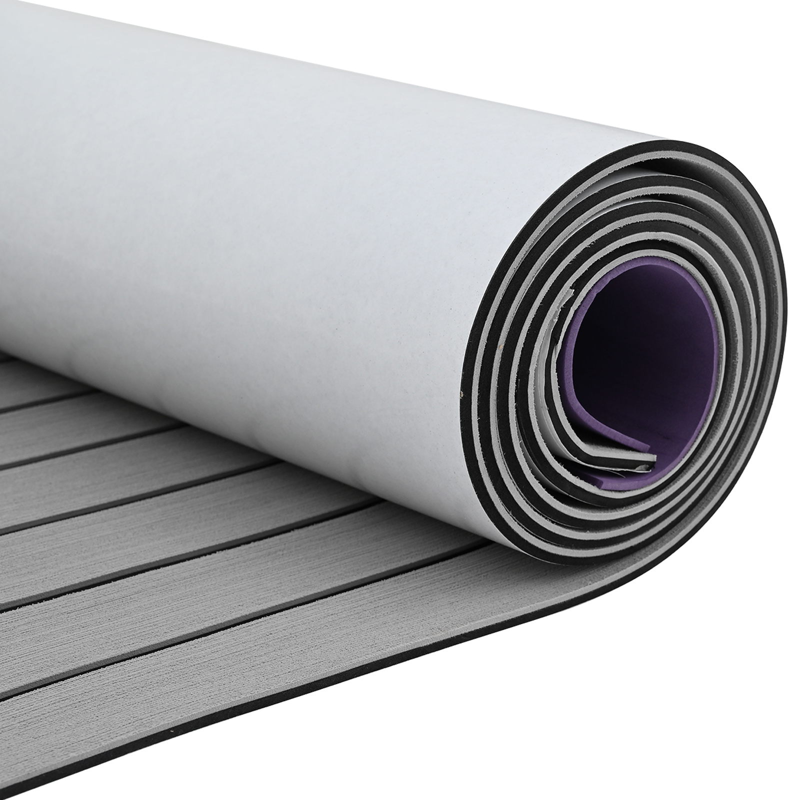 Pavimentazione per Barche Autoadesiva Grigio Chiaro e Nero 240x60 cm EVA Foam