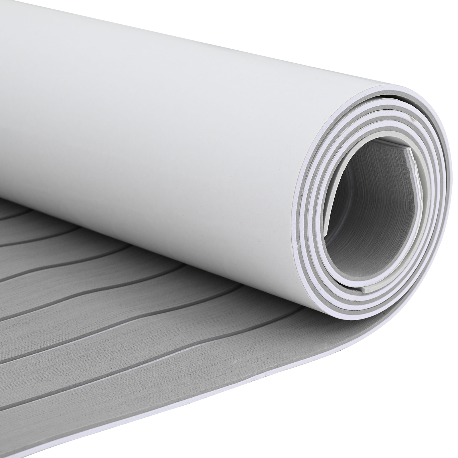 Pavimentazione per barche autoadesiva Grigio chiaro e bianco 240x60 cm in schiuma EVA