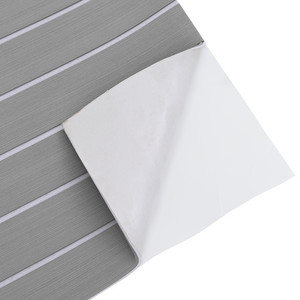 Pavimentazione per barche autoadesiva Grigio chiaro e bianco 240x60 cm in schiuma EVA