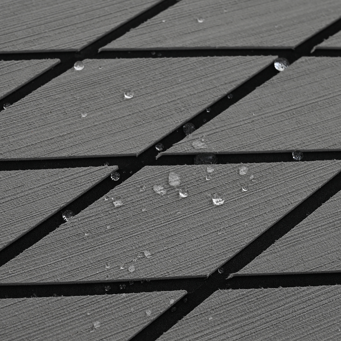 Pavimentazione per barche autoadesiva grigia chiara e nera 190x70 cm EVA Foam