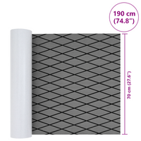 Pavimentazione per barche autoadesiva grigia chiara e nera 190x70 cm EVA Foam