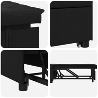 vidaXL Divano letto con cuscino Nero 67 x 194 x 82 cm Legno compensato