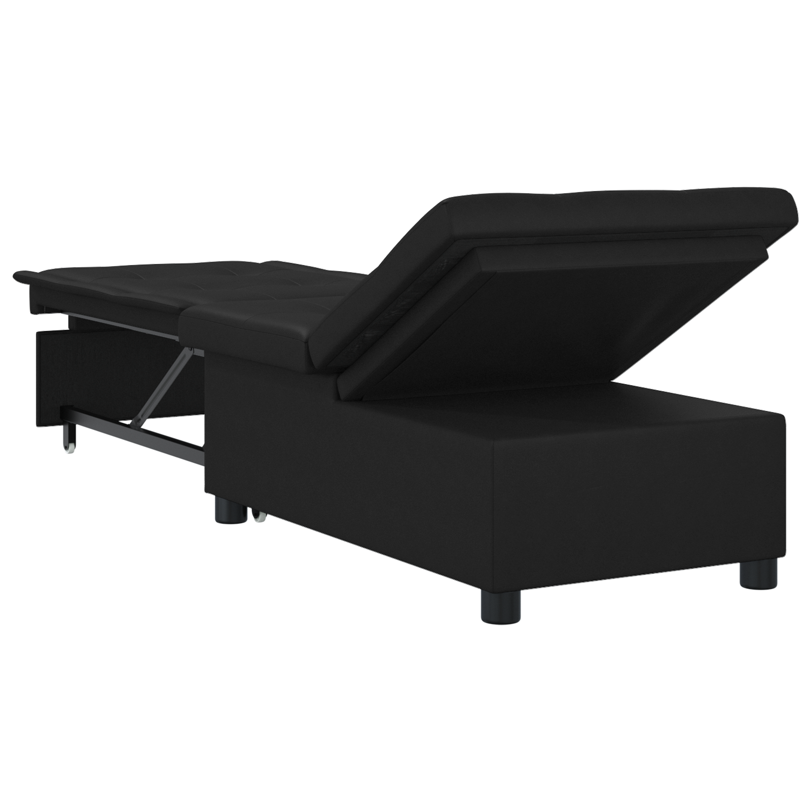 vidaXL Divano letto con cuscino Nero 67 x 194 x 82 cm Legno compensato