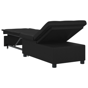 vidaXL Divano letto con cuscino Nero 67 x 194 x 82 cm Legno compensato