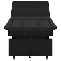 vidaXL Divano letto con cuscino Nero 67 x 194 x 82 cm Legno compensato