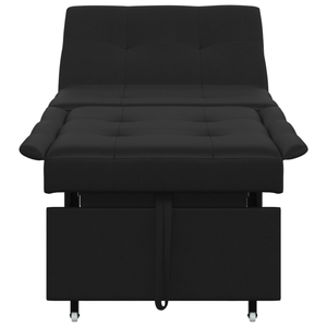 vidaXL Divano letto con cuscino Nero 67 x 194 x 82 cm Legno compensato