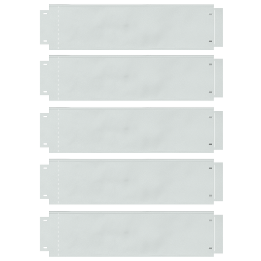 Bordure per Prato 5 pcs 25x100 cm Acciaio Zincato Flessibile