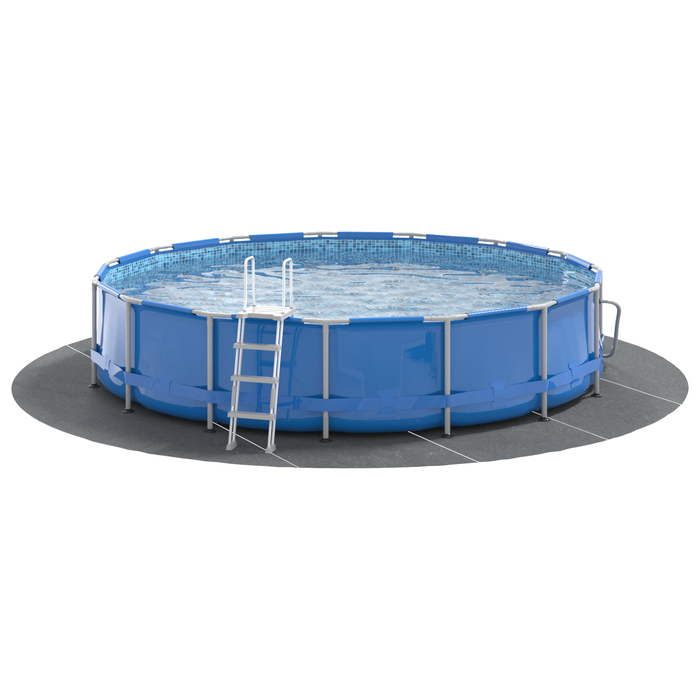 Copertura per piscina rotonda Grigio chiaro Plastica Ø 610 cm