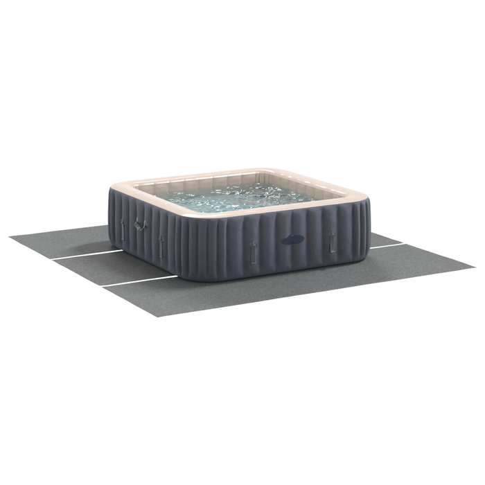 Copertura Piscina Quadrata Grigio chiaro Polietilene 396 x 396 cm