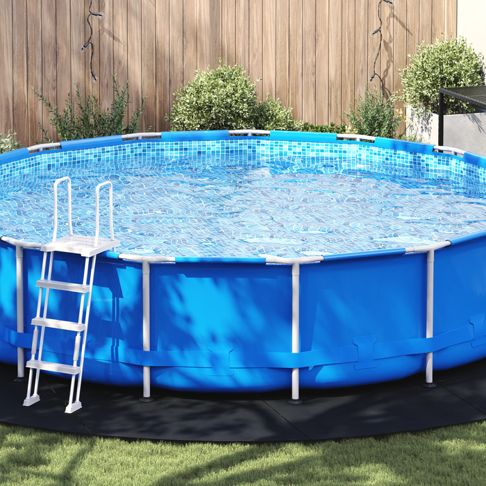 Copertura rotonda per piscina Nera Plastica Ø 610 cm