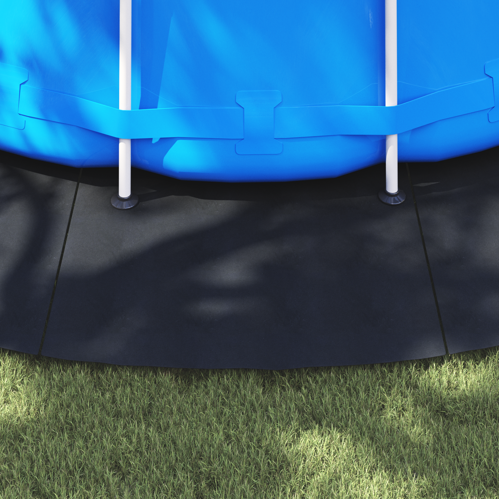 Copertura rotonda per piscina Nera Plastica Ø 610 cm