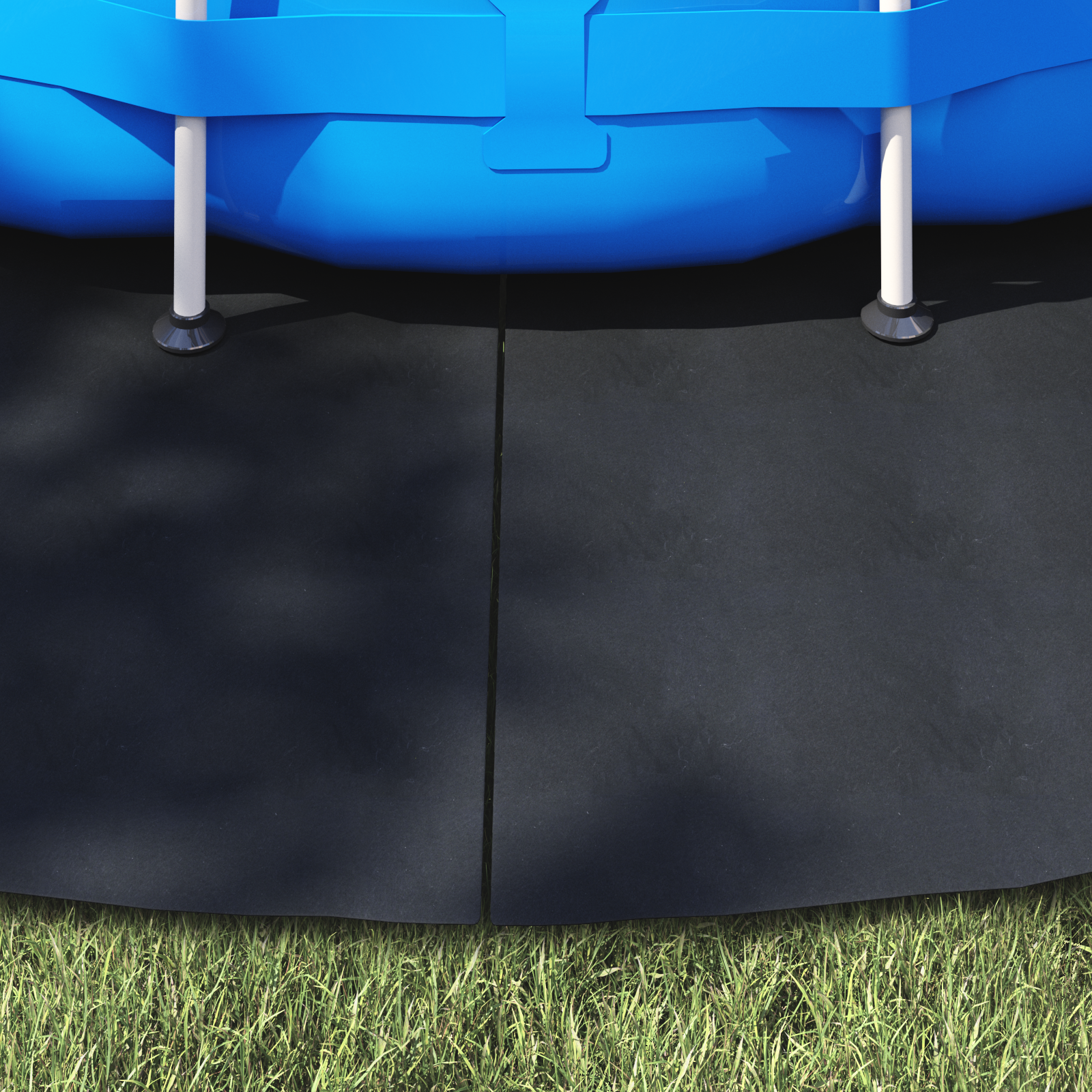 Copertura rotonda per piscina Nera Plastica Ø 500 cm