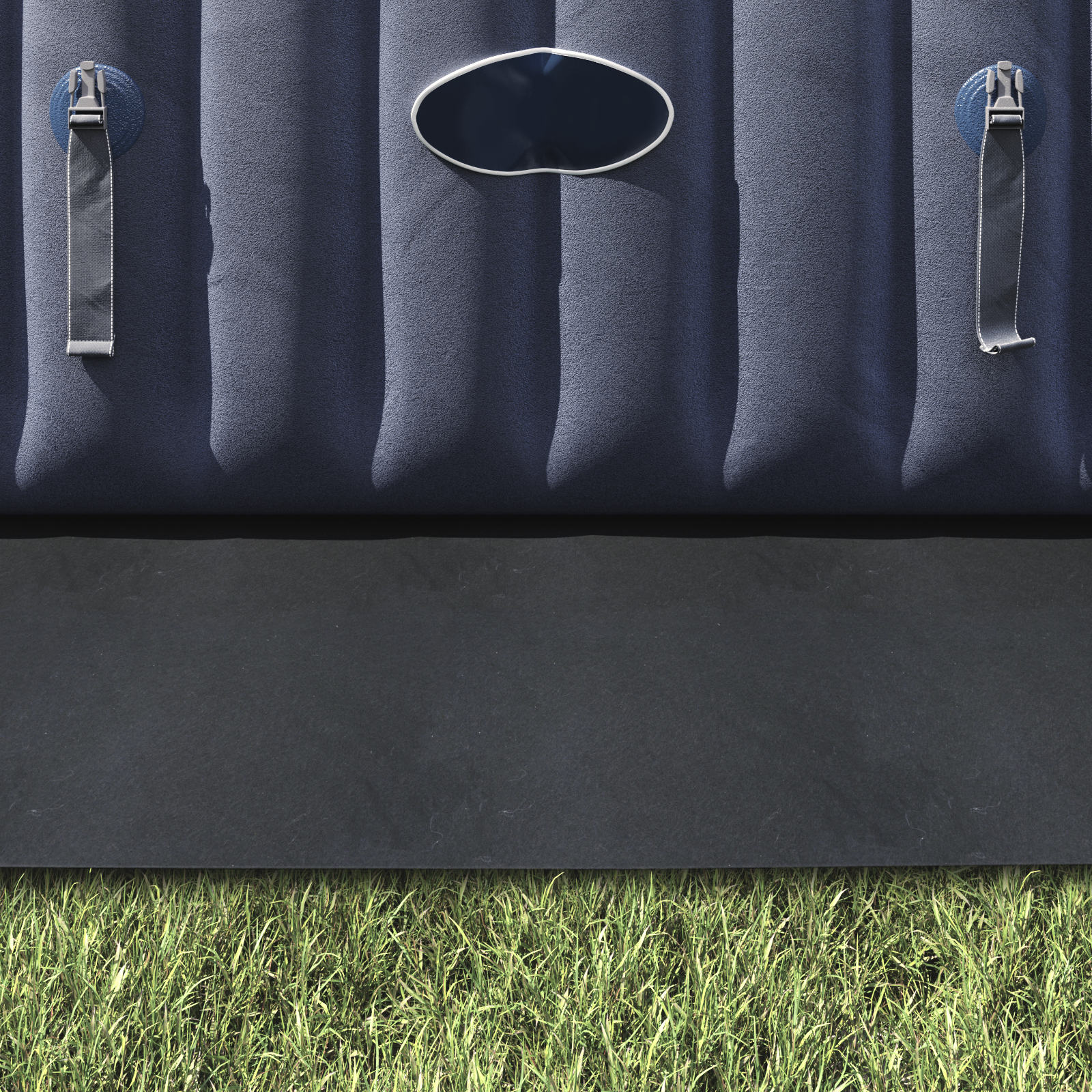 Copertura per piscina rettangolare Nera Plastica 420 x 220 cm