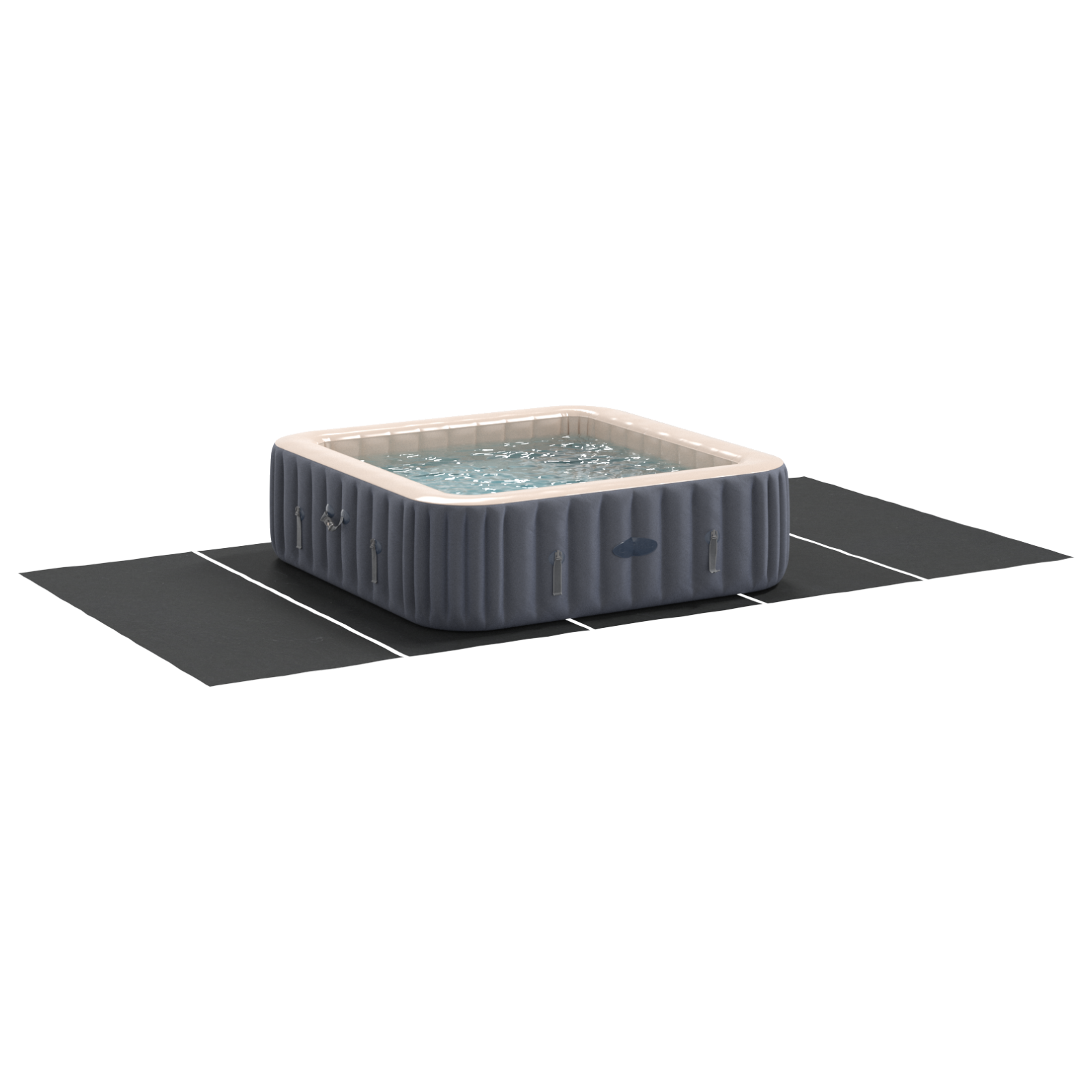 Copertura per piscina rettangolare Nera Polietilene 550 x 280 cm