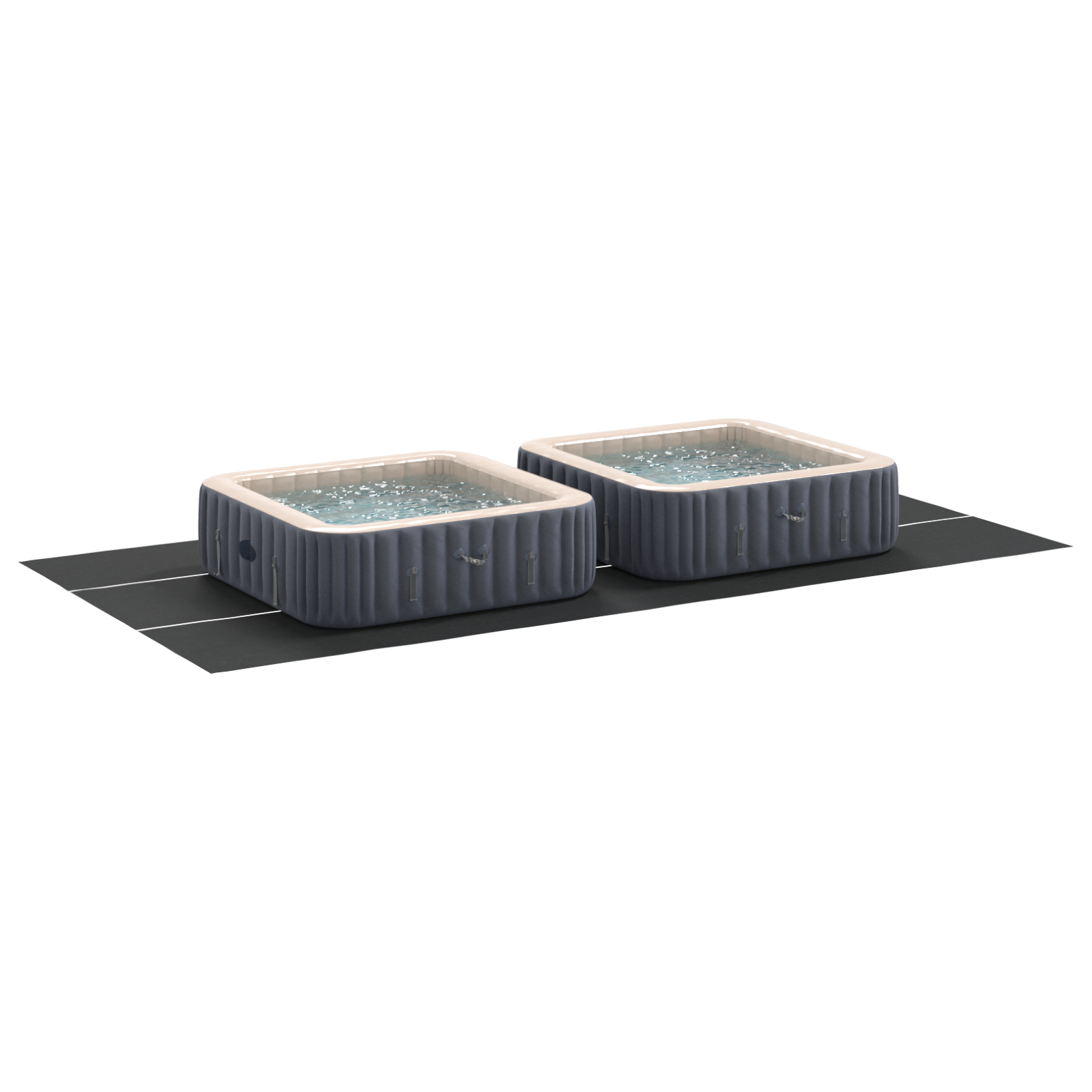 Copertura per piscina rettangolare Nera PVC 750 x 372 cm