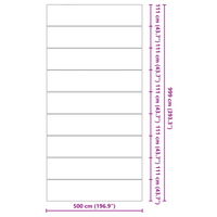 Copertura per Piscina Rettangolare Nera Plastica 999 x 500 cm