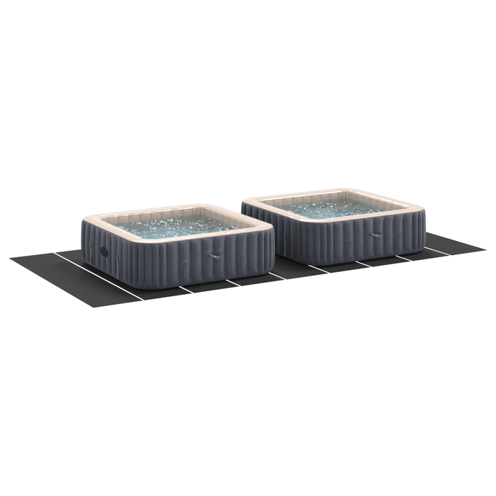 Copertura per Piscina Rettangolare Nera Plastica 999 x 500 cm
