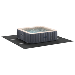 Copertura Piscina Quadrata Nera Plastica 396 x 396 cm Durevole