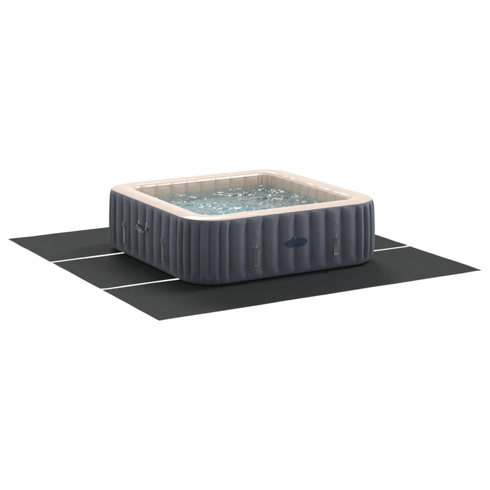 Copertura Piscina Quadrata Nera Plastica 396 x 396 cm Durevole
