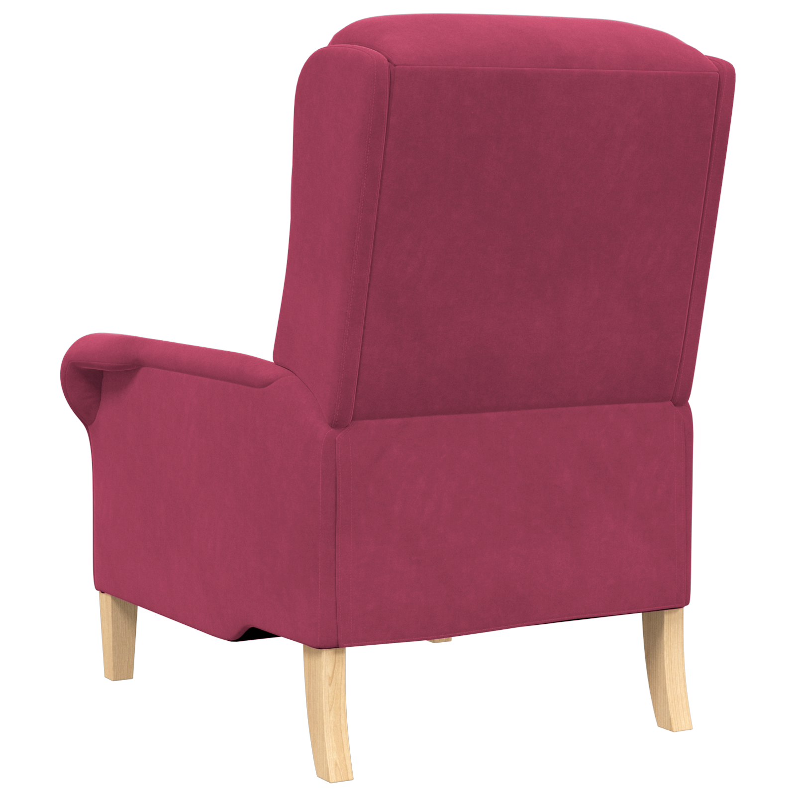 Poltrona Wine Red Wine red Tessuto in poliestere con gambe in legno