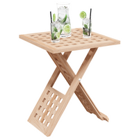 Tavolino da caffè pieghevole 33x33x40,5 cm in legno massello di noce