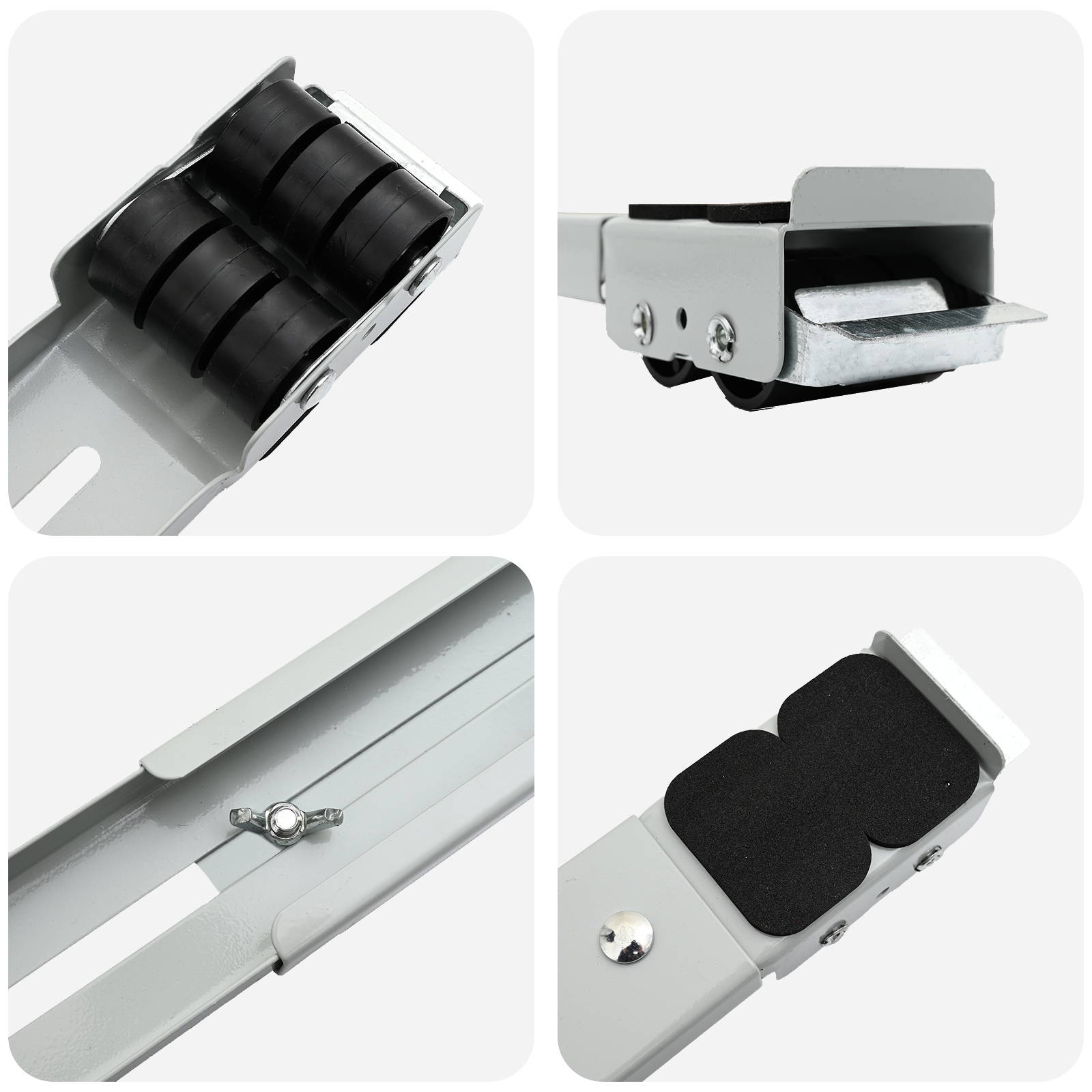 Base per Lavatrice con Ruote 2 pz Lunghezza 46-71 cm 300 kg