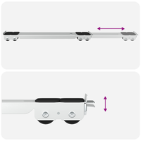 Base per Lavatrice con Ruote 2 pz Lunghezza 46-71 cm 300 kg