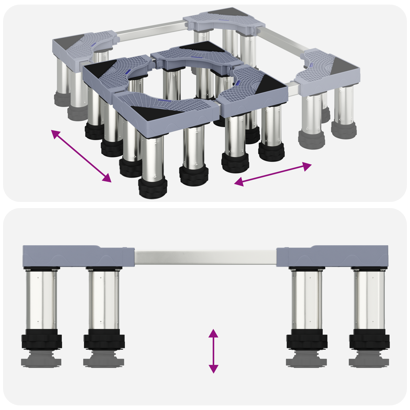 Base per Lavatrice Regolabile 300 kg