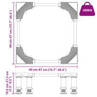 Base per Lavatrice Regolabile 300 kg